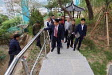 나동연 양산시장, 미세먼지 차단숲에서 현장 행정 펼쳐