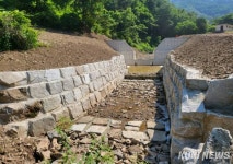 화천군, 올해 사방댐 시설공사 막바지…공정율 90% 상회