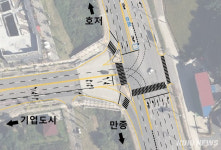 원주시, 기업도시 물지울사거리 교통체계 개선 완료