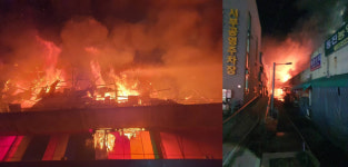 창원 마산합포구 청과시장 입구 창고서 불