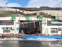 폭설에 천장 무너진 안양 농수산물도매시장 청과동...시민 1명 경상