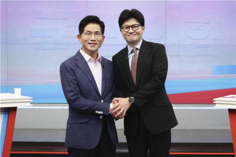 김문수·한동훈, ‘한덕수 단일화’에 이견…‘이준석 필요성’·‘당명 변경 반대’엔 한 뜻