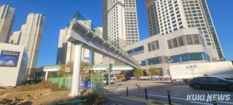 천안아산역 인근 오피스텔 ‘V자형 육교’ 정체는?