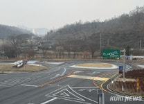 영월 쌍용2교차로 회전교차로 준공…대형차 사고 위험 줄인다