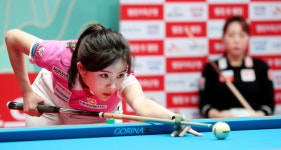 ‘상대 전적 2전 2승’ 정수빈, 이번에도 ‘당구 여제’ 김가영 격침할까 [LPBA]