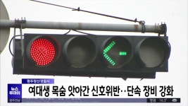 경찰, 20대 여대생 목숨 앗아간 신호위반..단속 장비 강화