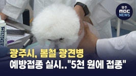 광주시, 봄철 광견병 예방접종 실시... 5천 원에 접종