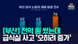[부산] 천억 원 쓴 안전한 급식실..사고는 증가