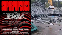 하남 미사경정공원서 슈퍼팝 콘서트 무대 설치 도중 구조물이 붕괴되는 사고가 발생했고, 작업자 8명이 부상을 당했다