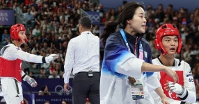 파리올림픽 태권도 심판이 서건우 선수 패배 판정하자 오혜리 코치가 1초 만에 보인 이 행동에 두 손을 꼭 모으게 된다