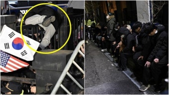 경찰 폭행하고, 공수처 차량 공격하고! : 난동부린 서부지법 앞 시위대 40명이 체포됐다