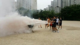 구리소방서, 동구중학교 합동 소방훈련 실시