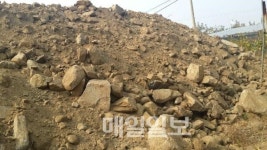 구미옥계 세영리첼아파트 공사장 토석, 농지 성토 물의