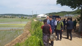 하광학 홍성군 부군수, 가뭄 현장 점검나서