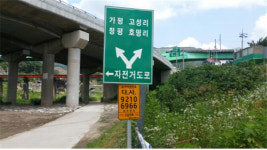 가평군, 북한강 자전거도로에 국가지점번호판 설치