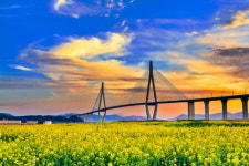 익산국토청, 해상교량 사진전 대상에 노을 속의 목포대교 선정