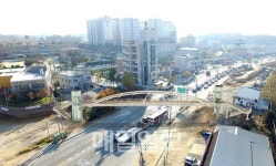 오송~청주 간 도로 확장구간 내 강내보도육교 이전 착수