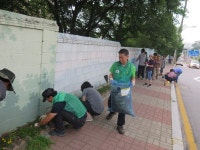 원주시 일산동 새마을협의회, 꽃길조성 잡초제거 봉사활동