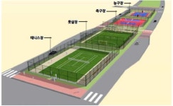 청라국제지하차도 상부 유휴부지에 테니스장 등 생활체육시설 확충 나서