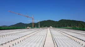 행복 도시~공주(2구간)도로 정안천 교 바닥 판 시공 완료··· 개통 순항