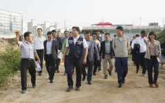 임병택 시흥시장, 장현지구 개발 상황 로드체킹 나서