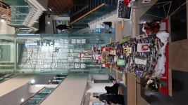 죽전도서관, 1천여권 쌓아 만든 크리스마스 책트리 설치