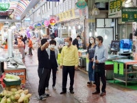 조봉환 소진공 이사장, 집중호우 피해 대전 태평전통시장 현장점검