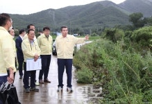 김동일 보령시장, 집중호우에 의한 피해현장 중점점검