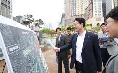 정명근 화성시장, 보타닉가든 예정지 여울공원 방문