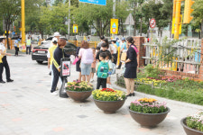 구리경찰서, 구지초등학교 등굣길 교통안전 캠페인...학생들 교통안전 책가방커버 이색홍보