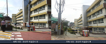 오산시, 화성초등학교 후문 전신주 이전…안전한 등하굣길 확보