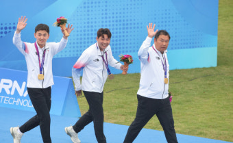 남자 양궁 단체전, 13년 만에 아시안 게임 '금메달'