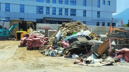 구미교육지원청사 신축현장 폐기물·비산먼지…관리 엉망