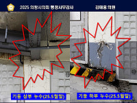 의왕시의회 김태흥 부의장, 갈미어린이공원 공영주차장 1년 새 누수 급격 악화