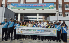 인천 서구, 신검단초등학교 등굣길 교통안전 기관합동 캠페인 실시
