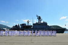 해군 5전단, 서태평양 기뢰대항전 훈련단대 입항환영식 개최