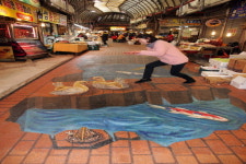 밀양내일전통시장 내 트릭아트 조성