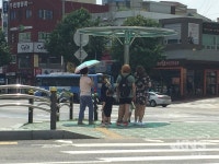 부평구, 극심한 폭염 속 교통섬 그늘쉼터 설치