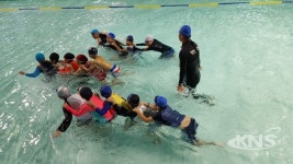 목포해경, 초등학교 학생 대상 생존수영 교실 운영