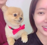 내 아이디는 강남미인 임수향, 강아지와 귀요미 경쟁 시선강탈 사진 한 장... 이래도 되나 할 정도로 귀여워