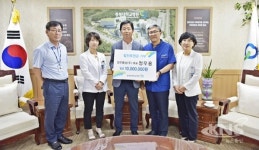 정우통상(주) 정우용 대표, 충북대병원 첨단암병원 건립 기금 1천만원 기부