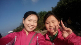 엄마가 외로울 것 같아 함께 간 지리산