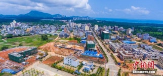 공중촬영으로 본 중국 하이난 원창 우주타운