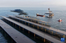 허베이 창리, 해상 태양광 발전소 프로젝트 건설 한창