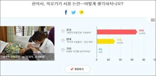현대의료기기 둘러싼 의-한 공방전, 온라인에서도 치열
