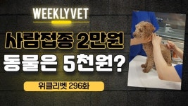 [위클리벳 296회] 사람 접종은 2만원, 동물은 5천원?