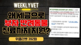 [위클리벳 392회] 왜 세금으로 부자 반려동물 진료비까지 지원하나