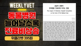 [위클리벳 395회] 동물병원 늘수록 진료비는 상승한다