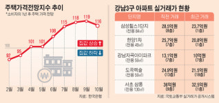 집값 바로미터 강남 3구, 한달 만에 5억 실종...무슨 일?
