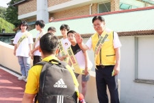 도성훈 교육감, 서해 최북단 백령초교에서 교통안전 캠페인 전개